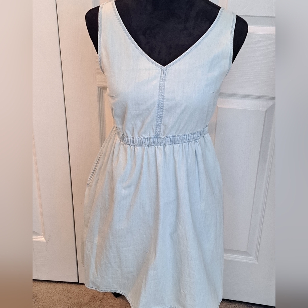 Divided Women's Chambray Cut Out Back Dress  Size 6